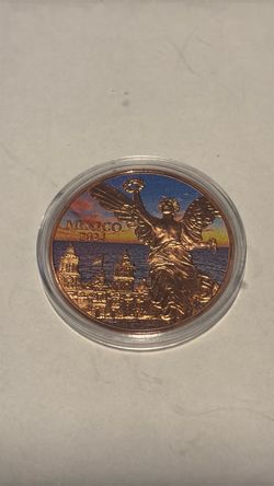 2024 1 Oz AVDP .999 Copper Libertad Sunset Mexico Flag Colorized Copper Round!