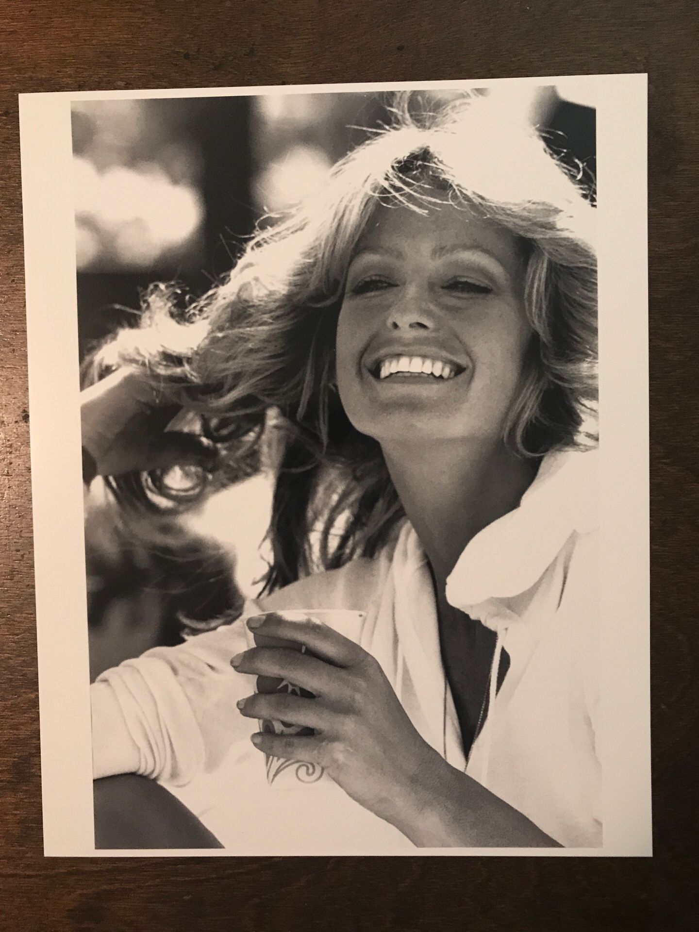 8” x 10” photo black-and-white a Farrah fawcett Vintage and rare