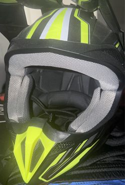 Motocross Off-Road Helmet Black Neon Yellow
