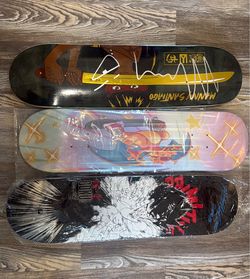 Lot of 3 Graphic Skateboard Decks