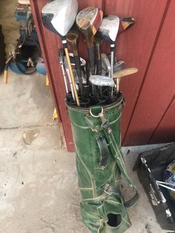 Golf clubs and bag