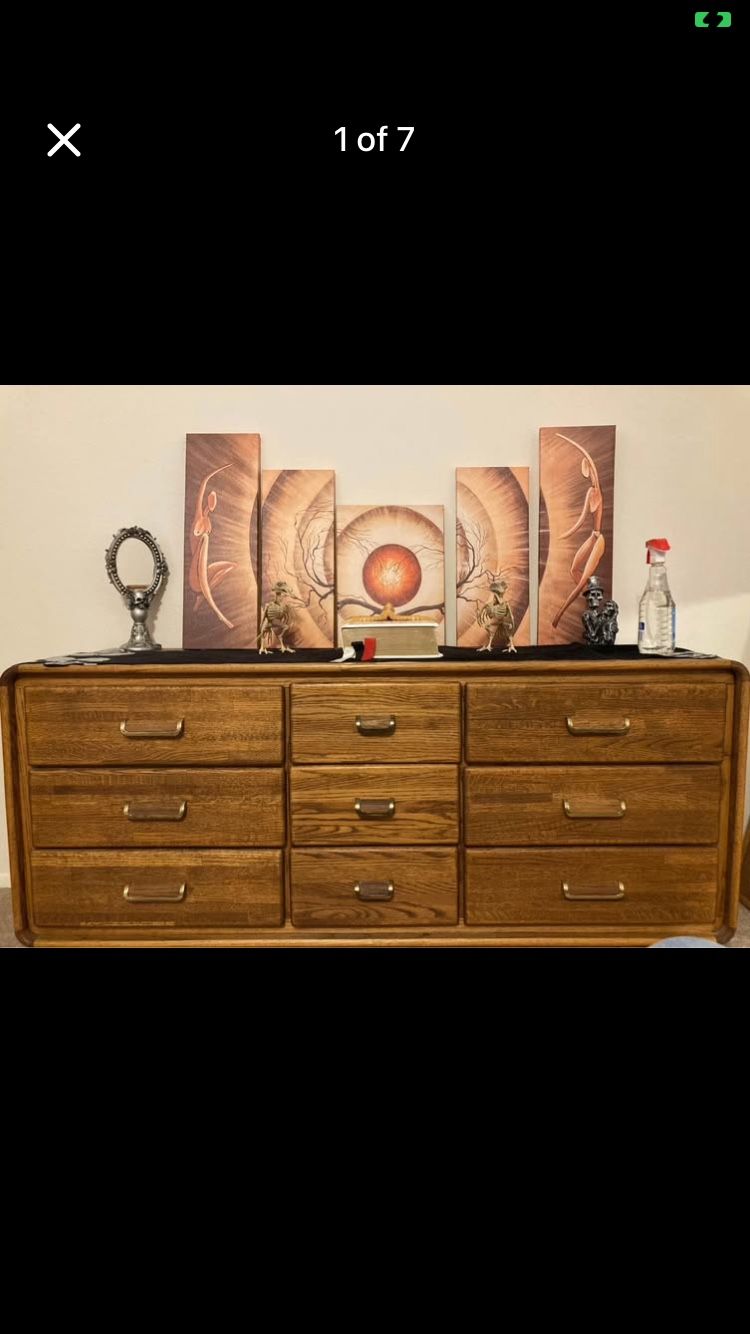 Solid Oak 6 Piece Bedroom Set