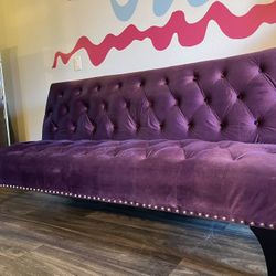 Purple Velvet Couch 