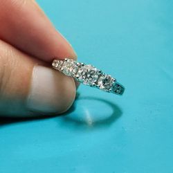 1 CT T.W. Round-Cut 3-Stone Ring 14K White Gold