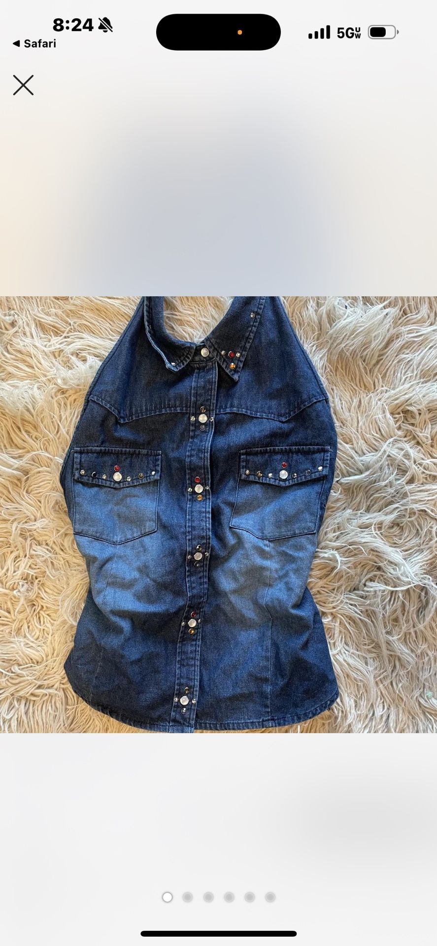 Route 66 Denim Halter Top