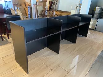 Telemarketing station 42” each desk black cherry