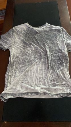 Gray Acid Wash Crew Neck T-Shirt