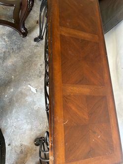 3 pc dark brown tables.