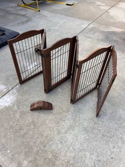 Freestanding Wooden Pet /Baby Gate 6-Panel