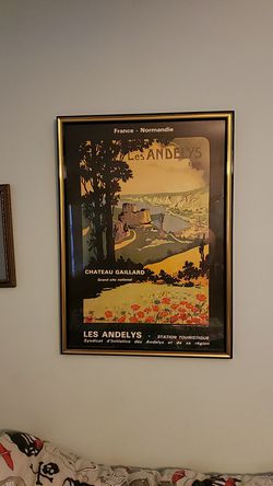 Le Andelys Normandie France Beautiful travel poster professionally framed.