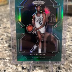2021-22 Prizm BILL RUSSELL Green Prizm #254 SP