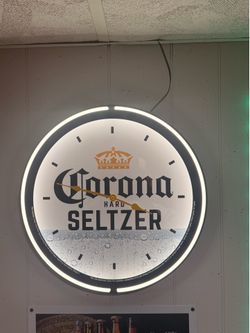 Corona seltzer LED clock