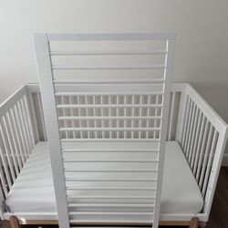 Used White Convertible Crib With mattress 