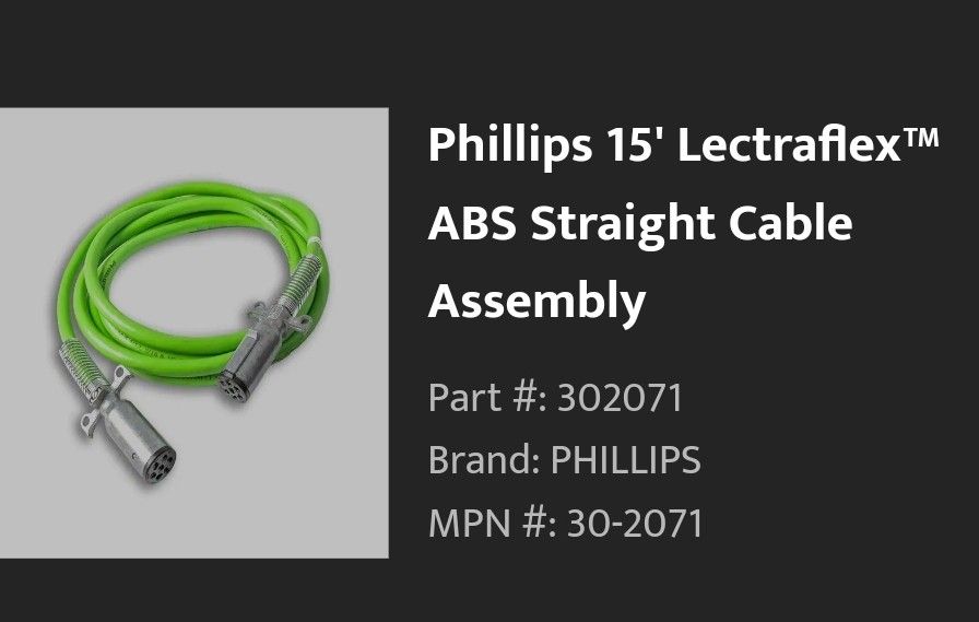 Phillips 15' Lectraflex™ ABS Straight Cable Assembly