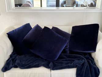 Bernhardt Velvet Blue Accent Pillows
