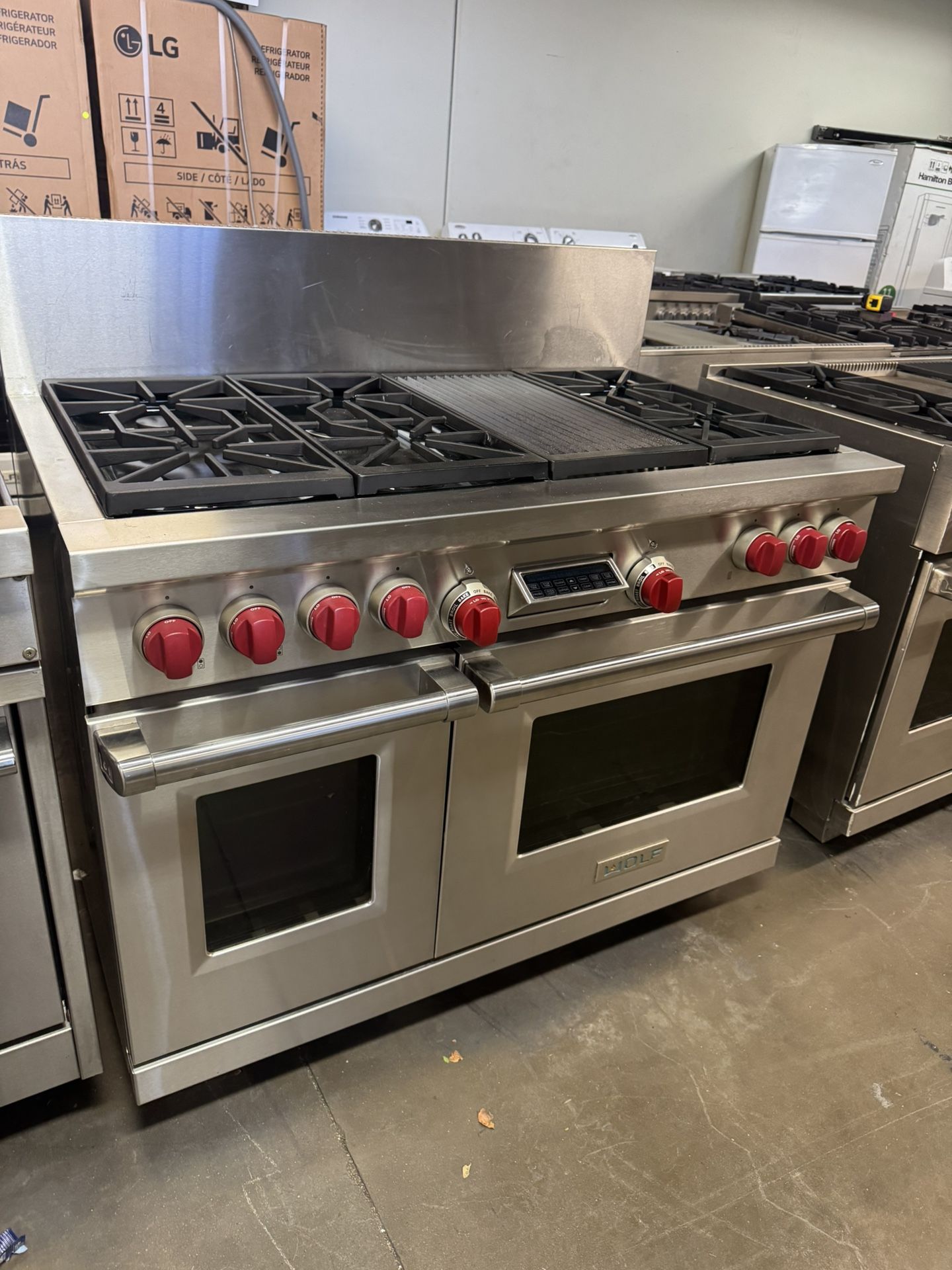Wolf 48” Stainless Steel Gas Range Stove Dual Fuel