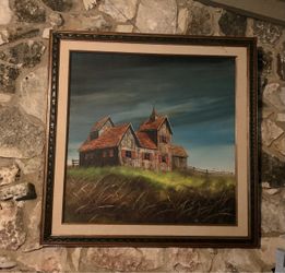 Antique large canvas painting