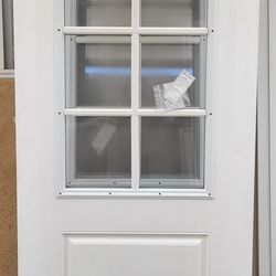 Fiberglass exterior Doors 36X95 With Half Glass