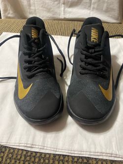 Nike Black and Gold Sneakers Size 7.5M