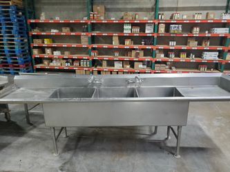 Stainless Steel 3 Bay Sink