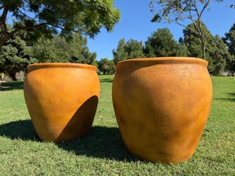 Large Rough Finish Clay Pots ($125 Each)