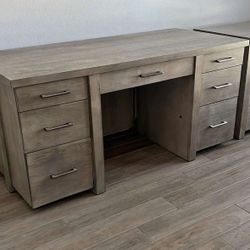 (IT’S AVAILABLE) Sophie Executive Desk - 66"W and A combo Workstation and Filing cabinet