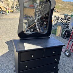 TWO PIECES BLACK DRESSER