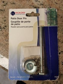 Sliding patio door safety pin