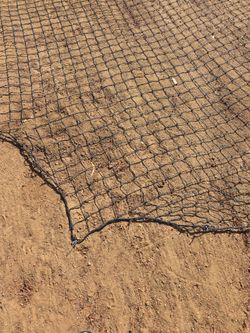 Used pool safety net, or chicken top net