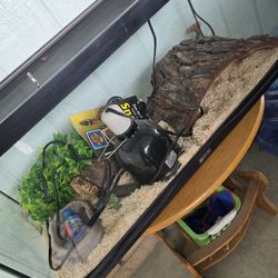 Snake/ Fish Tank. W/ Heat Lamp 