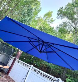 Hanging Umbrella for Outdoor Space Patio Shade, Blue