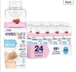Nestle Nova Renal Care Strawberry Shakes