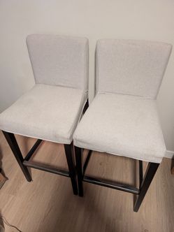 Set of 2 Upholstered Bar Stools