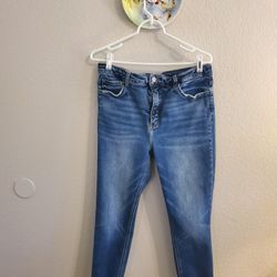 Lovervet by Vervet Women's High Rise Jeans Size 32/15 Blue Denim Distressed