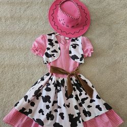 Cow Girl Costume 6-7year Old