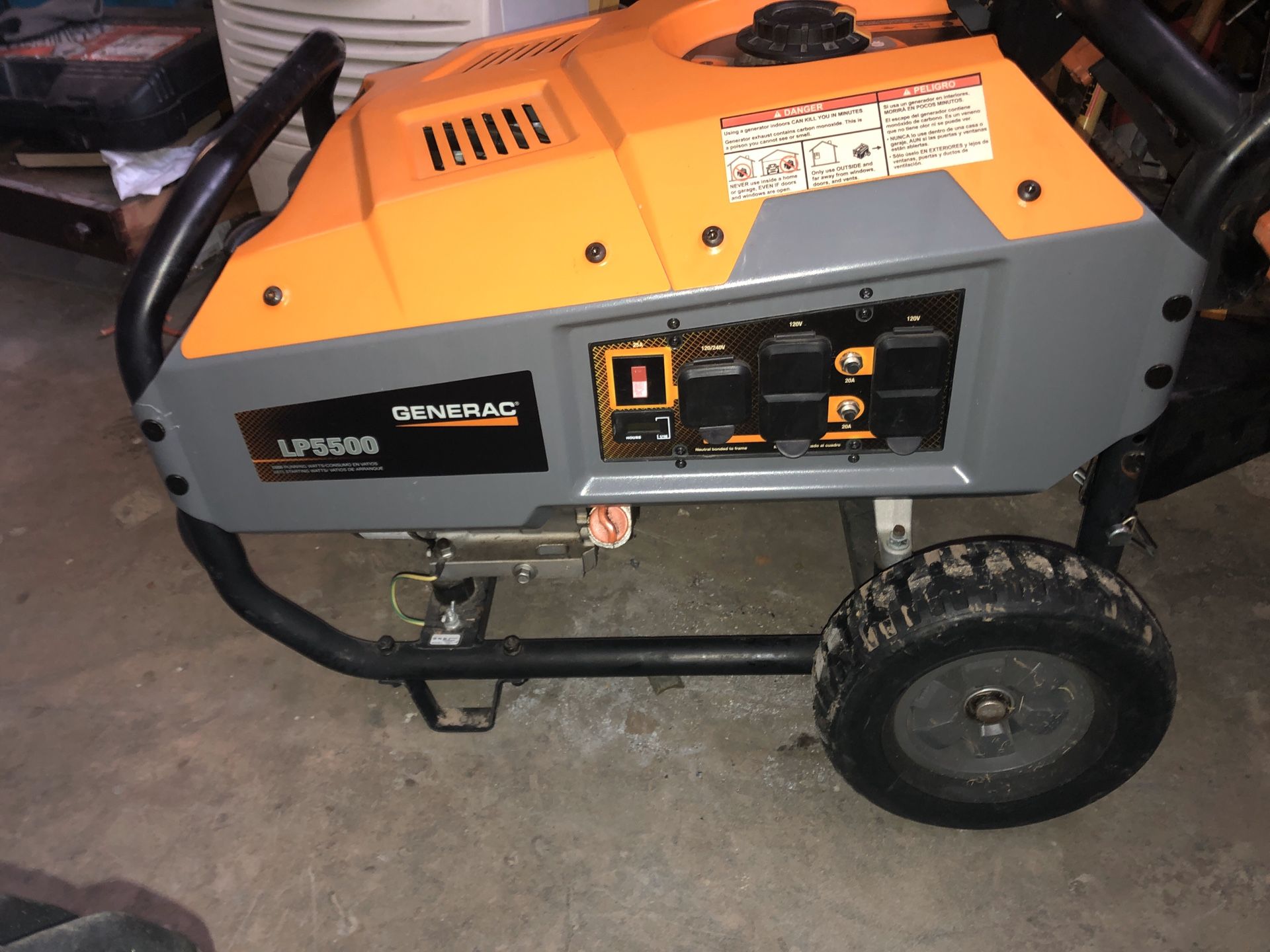 Generac LP5500 portable generator propane