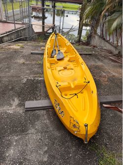 Two man paddles and canoe