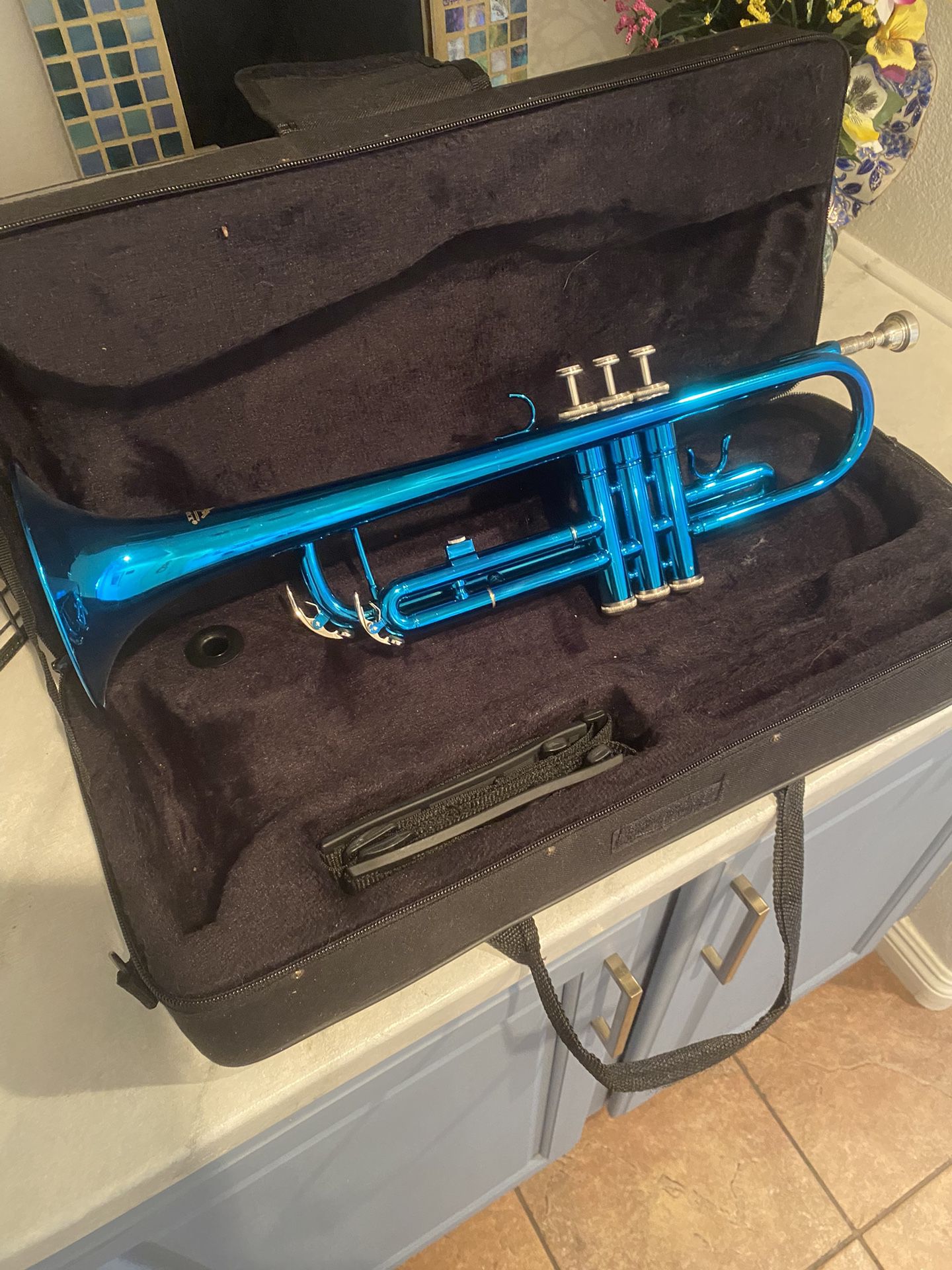 Eastrock Bb Trumpet, Sea Blue w/ Case