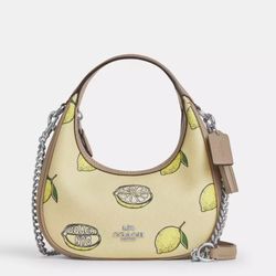 NWT Coach Carmen Mini Crossbody Bag In Lemon Print - Sold Out Online