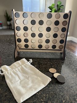 Wooden Connect Four Board Game 