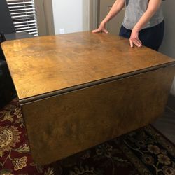 Vintage Walnut Double Drop Leaf Table