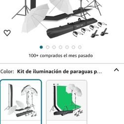 Kit de iluminación continua para paraguas para fotografía

