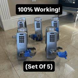 100% Working Heavy Duty Stainless Steel Lockset With Keypad (Set Of 5) Pickup Today!