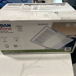 Broan-Nutone 80 CFM Ceiling Bathroom Exhaust Fan W/Light And 1300w Heater (New)