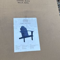 Linon New Blue Adirondack Chair in Box