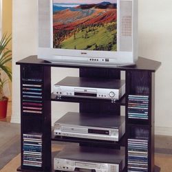 Stamos Black Finish Living Room TV Stand