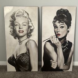 Marilyn And Audrey Wall Hangings