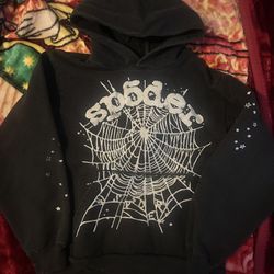 Black & White Sp5der Hoodie 