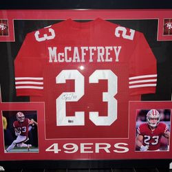 Christian Mccaffrey 49ers Framed Jersey 