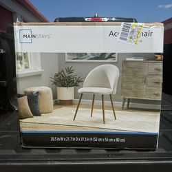 Mainstays Modern Accent Chair, Cream White